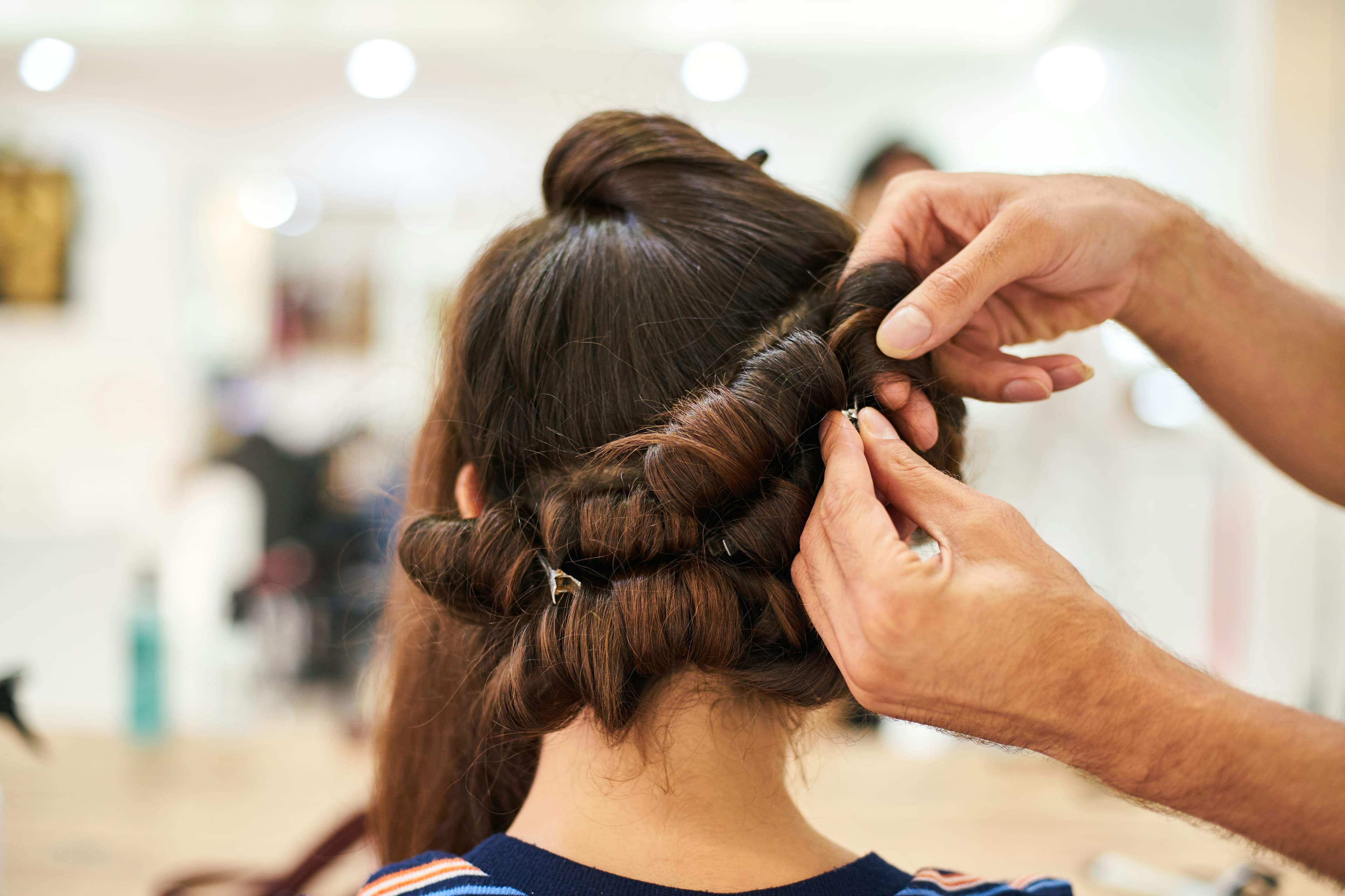 Styling session at U & Me Women's Salon